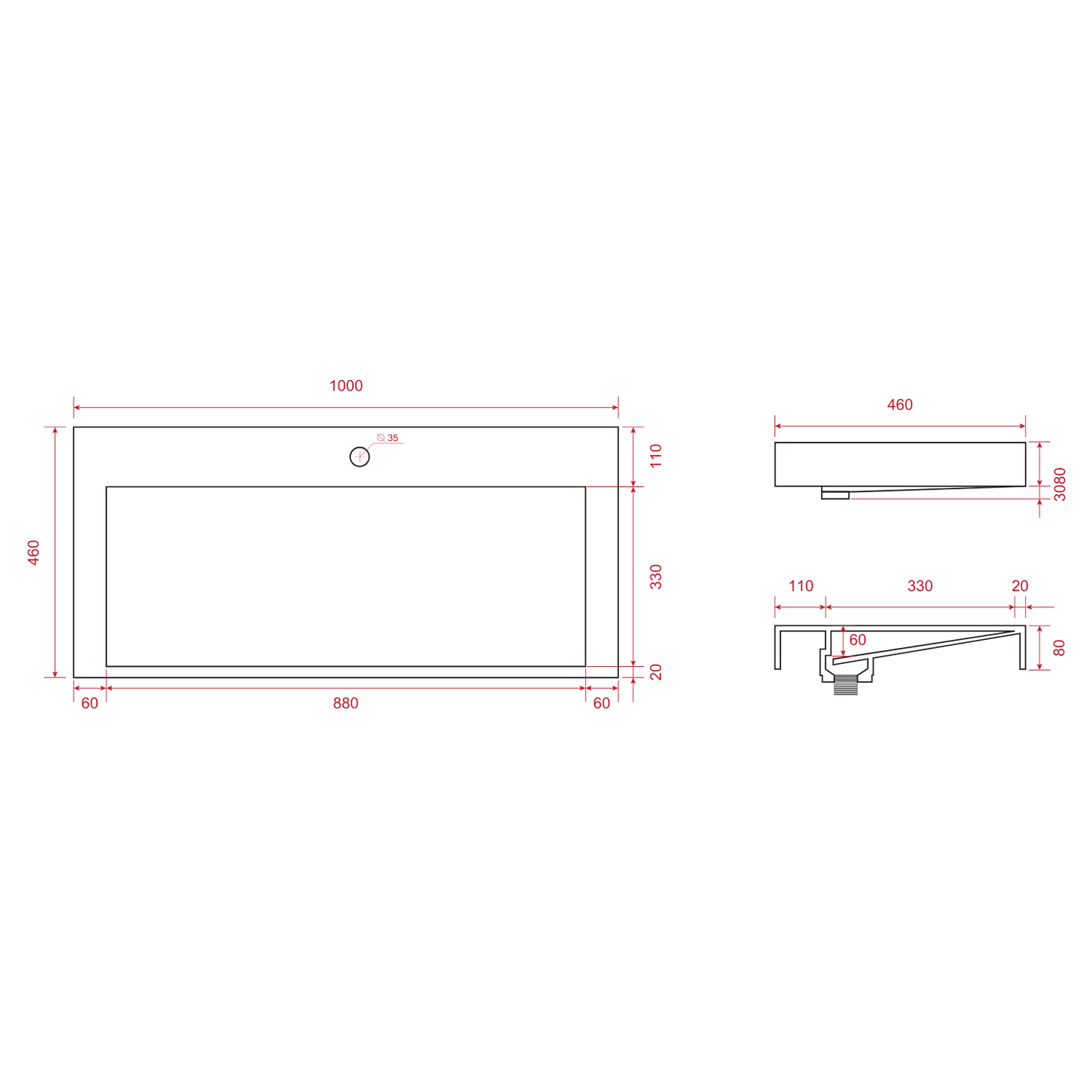 ZARIVO Warm Eiken - Wastafel Wit - 100cm - lomazoo.com