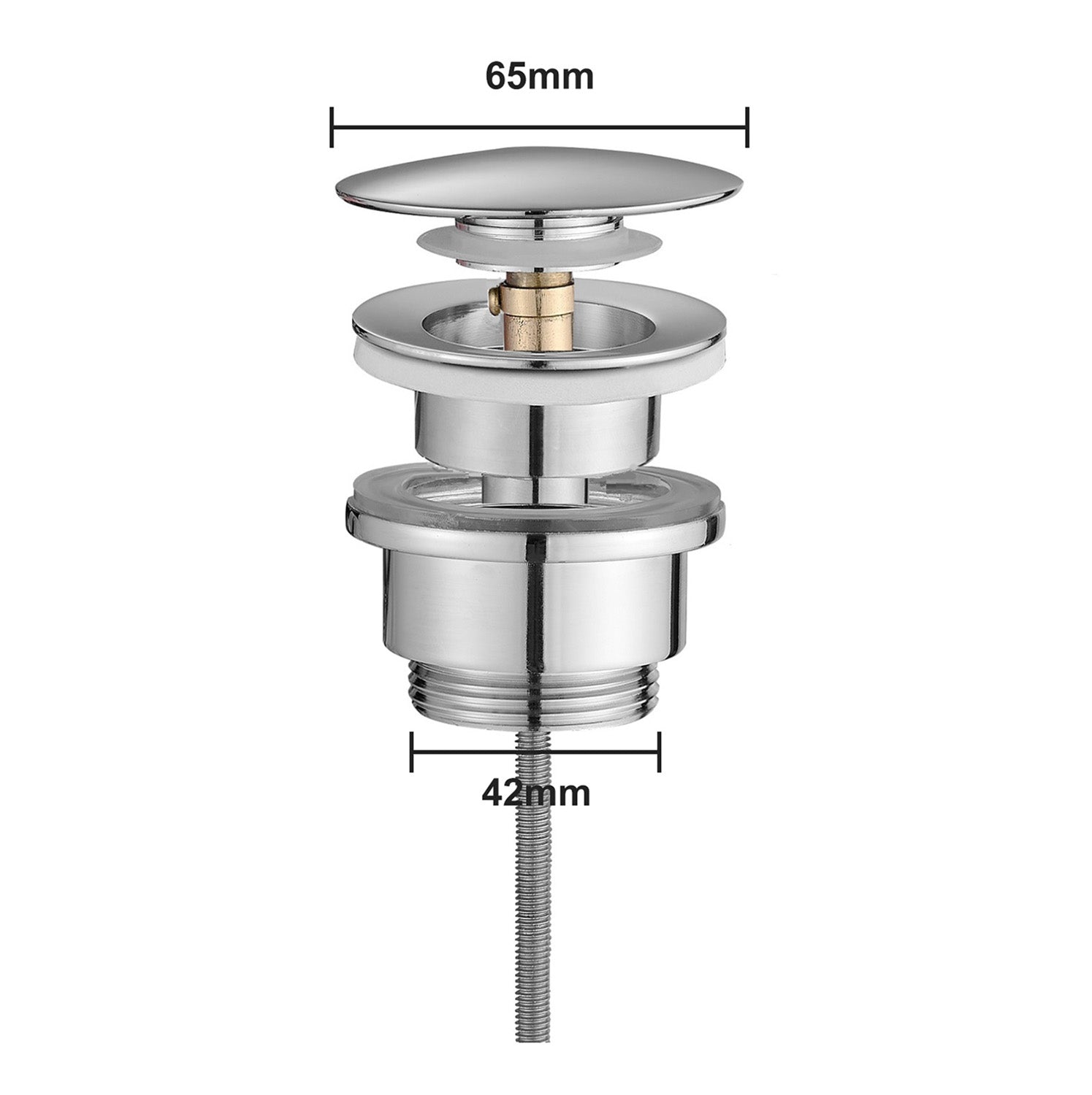 Afvoerplug wastafel Clickwaste 42 mm - Chroom - lomazoo.com