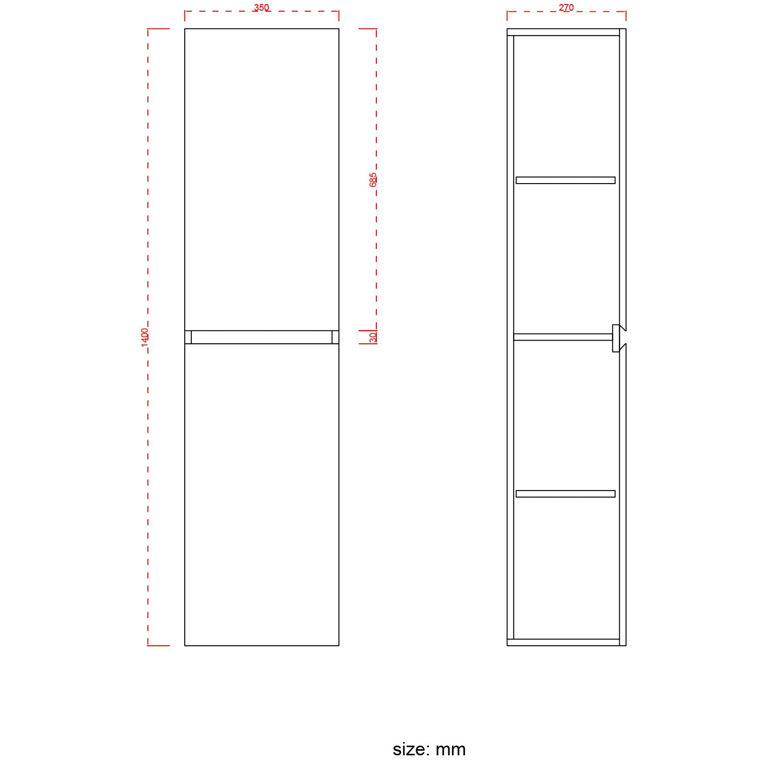 Badmeubelset AVALON 80 cm - Met Kolomkast - Wastafel Zwart - Mat Zwart - lomazoo.com