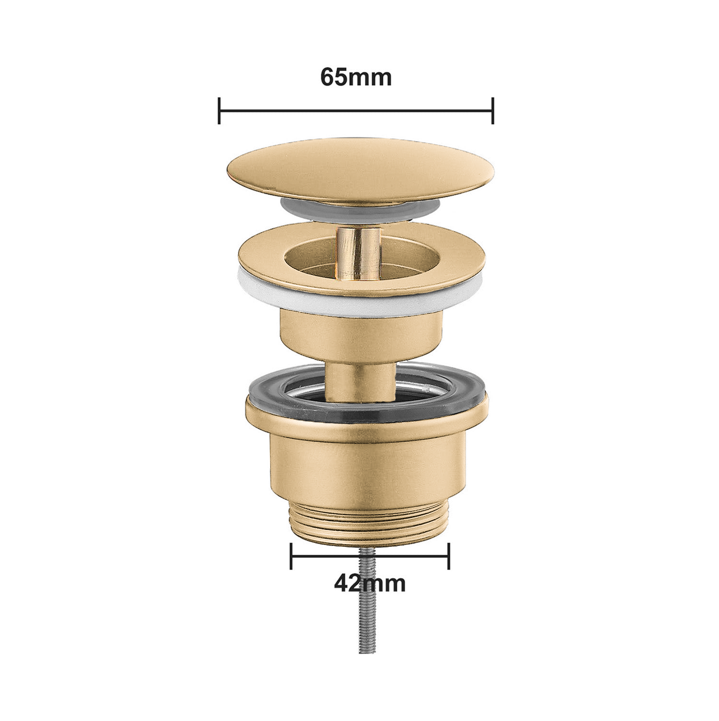Avloppsventil för tvättställ Clickwaste 42 mm - Guld