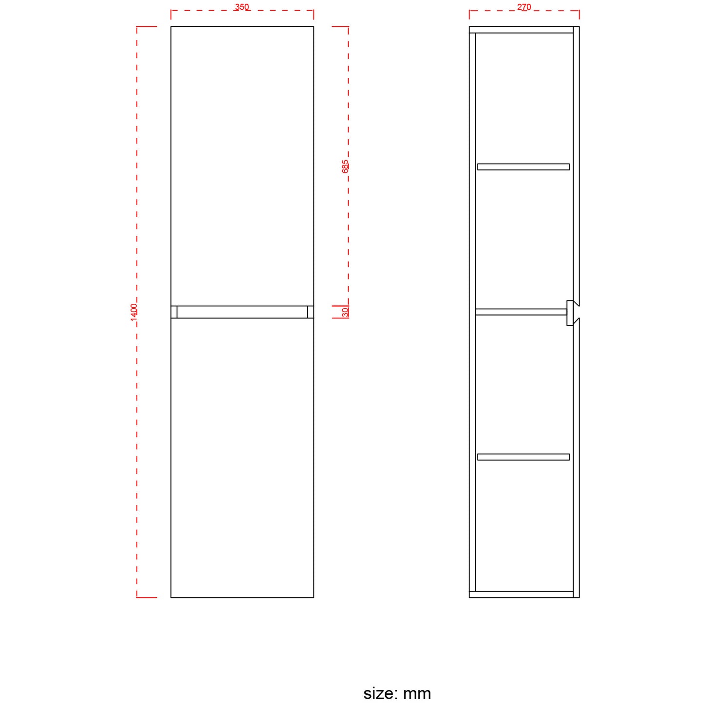 AZURO Warm Eiken - Wastafel Wit - Met Kolomkast - 100cm - lomazoo.com