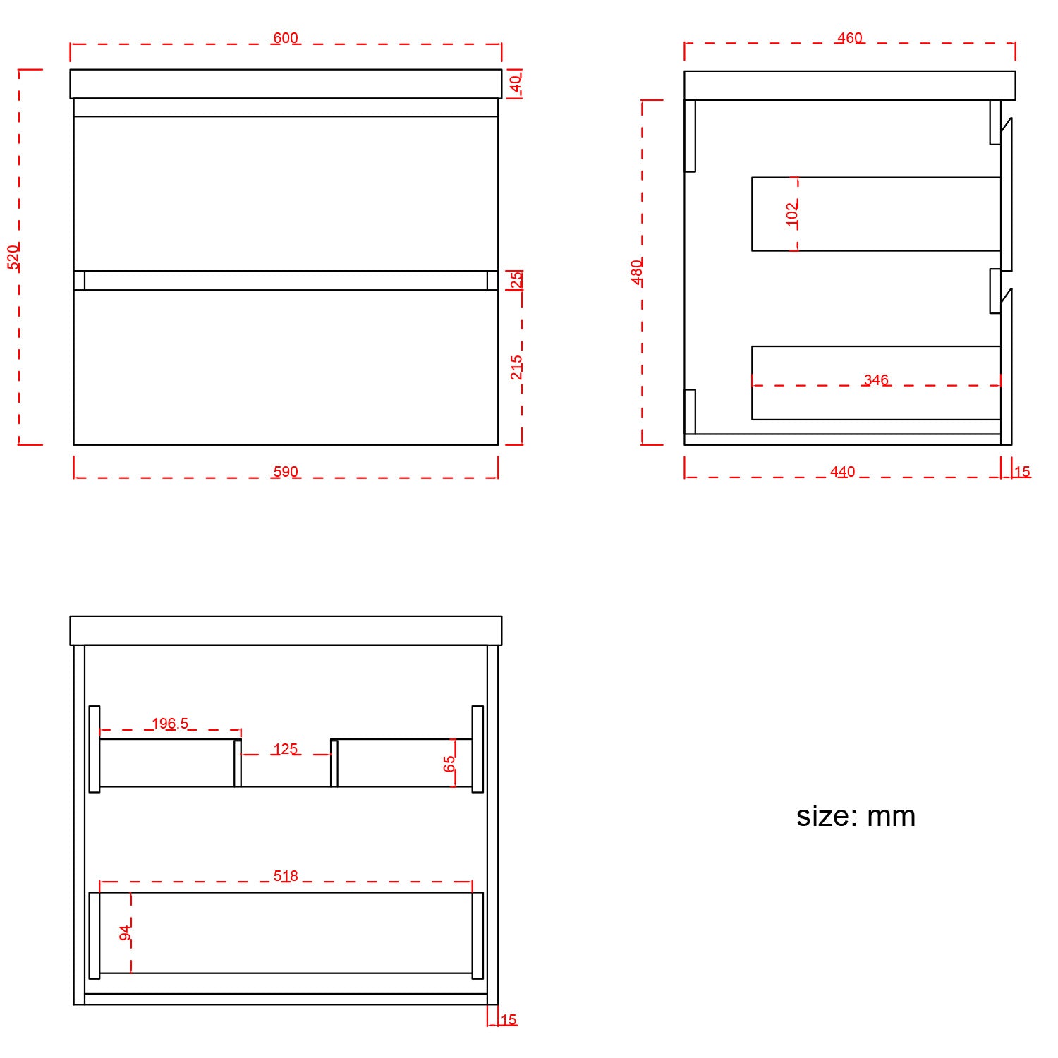 MONACO mat zwart - wastafel zwart - 60cm - lomazoo.com