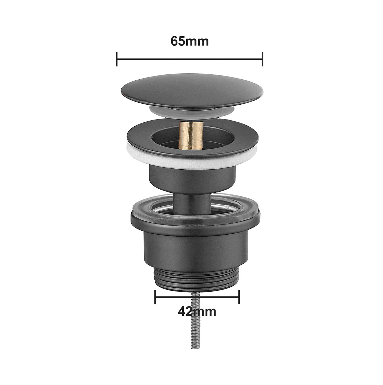 Avloppsventil för tvättställ Clickwaste 42 mm - Gunmetal